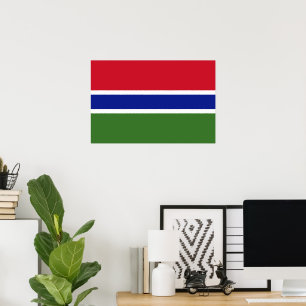 Gambia flag poster