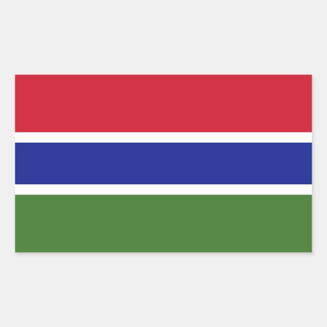 Gambia Flag Rectangular Sticker (Front)
