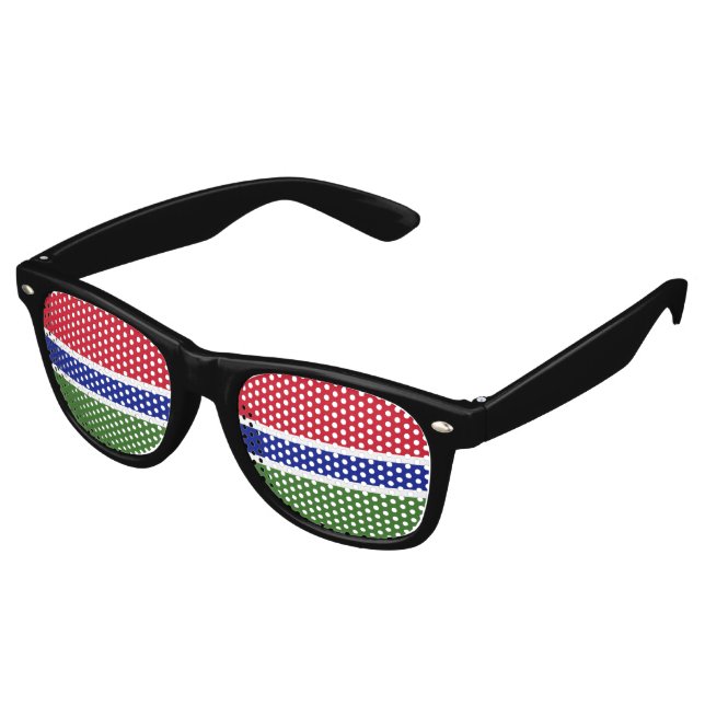 Gambia flag retro sunglasses (Angled)