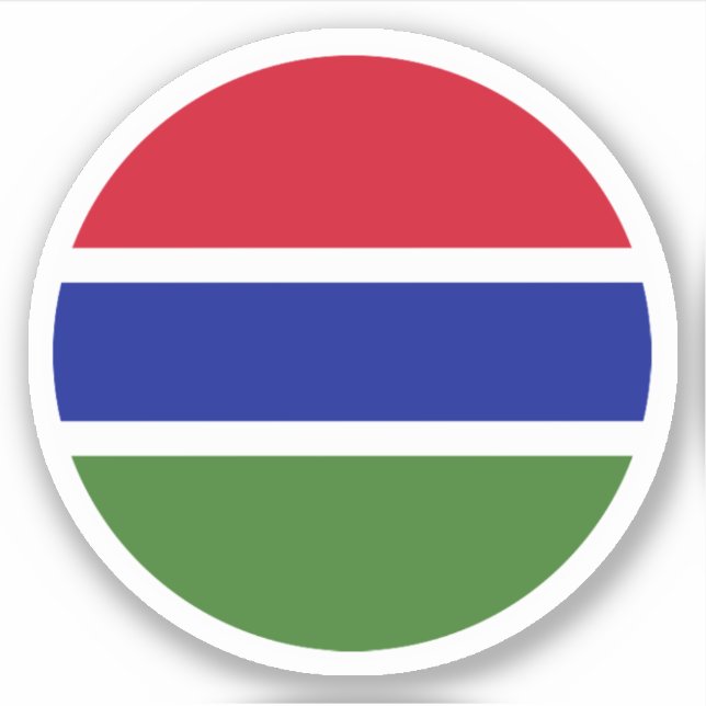 Gambia Flag Round Sticker (Front)