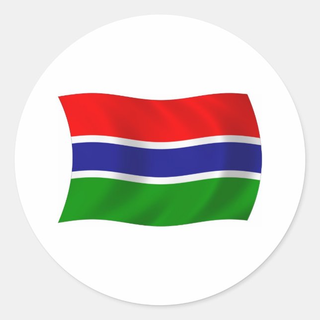 Gambia Flag Sticker (Front)
