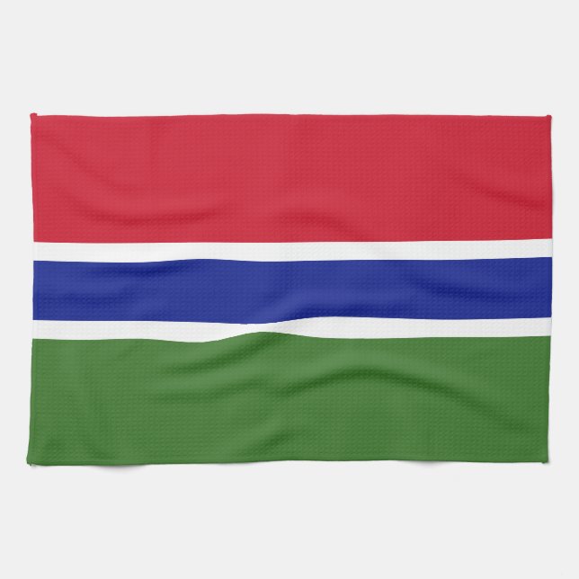 Gambia flag tea towel (Horizontal)