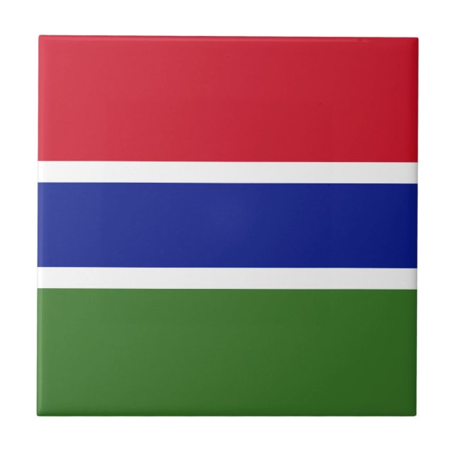Gambia Flag Tile (Front)