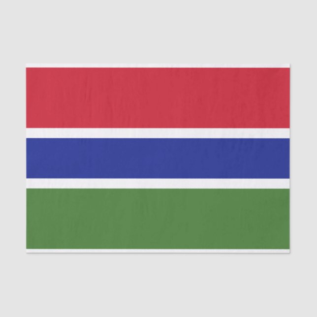 Gambia Flag Tissue Paper (Front)