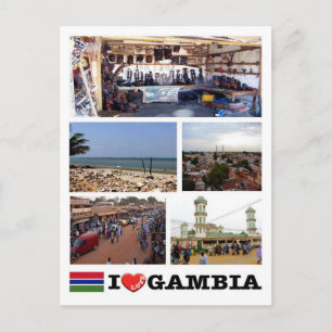 Gambia - I Love - Postcard