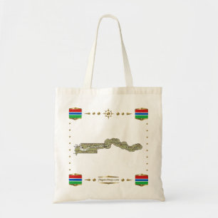 Gambia Map + Flags Bag