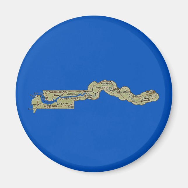Gambia Map Magnet (Front)