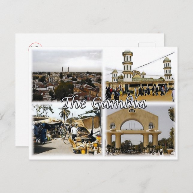 Gambia - Mosaic - Postcard (Front/Back)