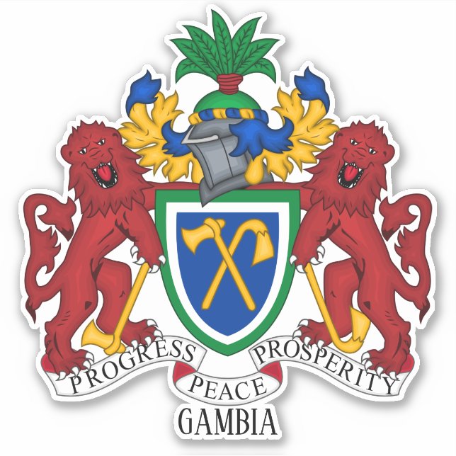 Gambia National Coat Of Arms Patriotic (Front)