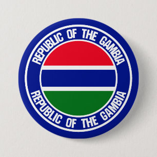 Gambia Round Emblem 7.5 Cm Round Badge