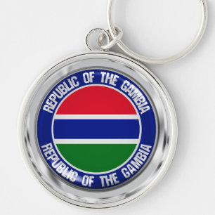Gambia Round Emblem Key Ring