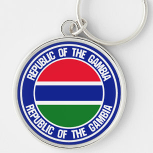 Gambia Round Emblem Key Ring