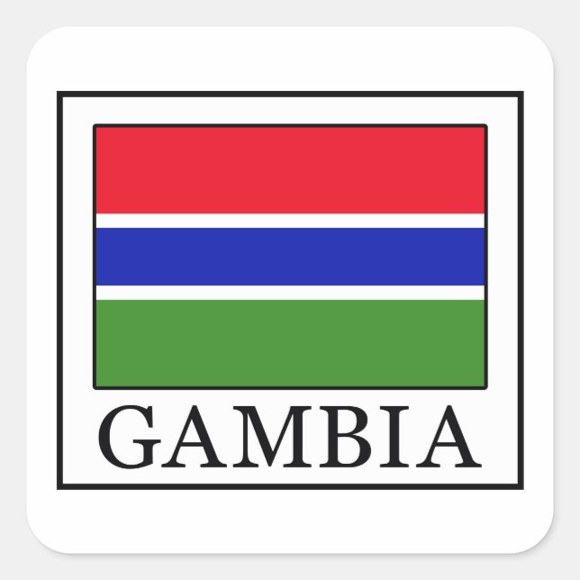 Gambia Square Sticker (Front)