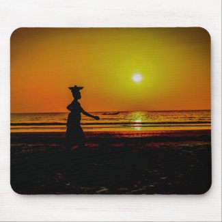 Gambia Sunset Mouse Pad