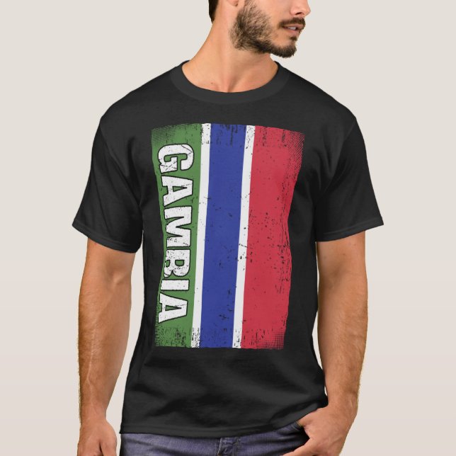 Gambian Flag Gambia T-Shirt (Front)
