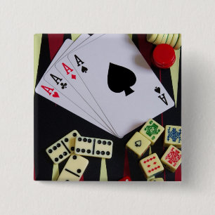 gambler 15 cm square badge