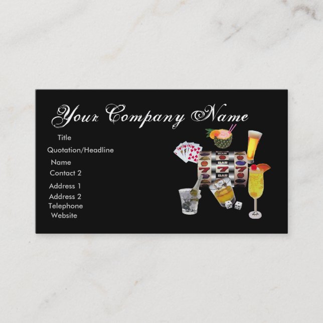 Gambler Business card fully customisable (Front)