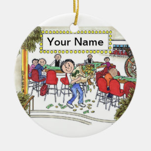 Gambler - Female Ceramic Tree Decoration