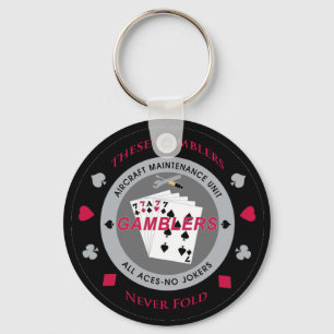Gambler Key Chain With Suits