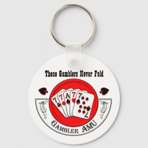 Gambler Key Chian with Old Style Patch Ring