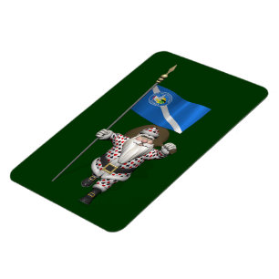 Gambler Santa Claus With Ensign Of Las Vegas Magnet