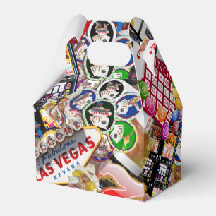 Gamblers Delight - Las Vegas Icons Background Favour Box