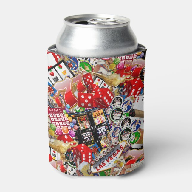 Gamblers Delight - Las Vegas Icons Can Cooler (Can Front)