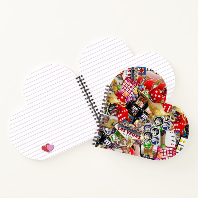 Gamblers Delight - Las Vegas Icons Collage Notebook (Inside)