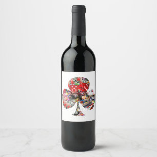 Gamblers Delight - Las Vegas Icons Collage Wine Label