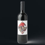 Gamblers Delight - Las Vegas Icons Collage Wine Label<br><div class="desc">* All within this playing card shape you'll find a fun Las Vegas Collage with lots of colourful icons from the Las Vegas sign, to craps table, red dice, slot machines, bingo and more Las Vegas Icons – a real Gamblers Delight! * * Click the CUSTOMIZE button to get started...</div>
