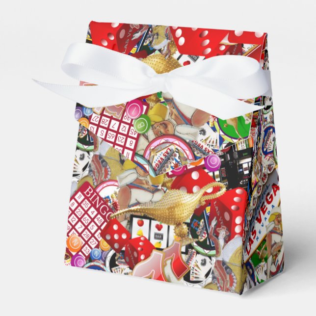 Gamblers Delight - Las Vegas Icons Favour Box (Front Side)