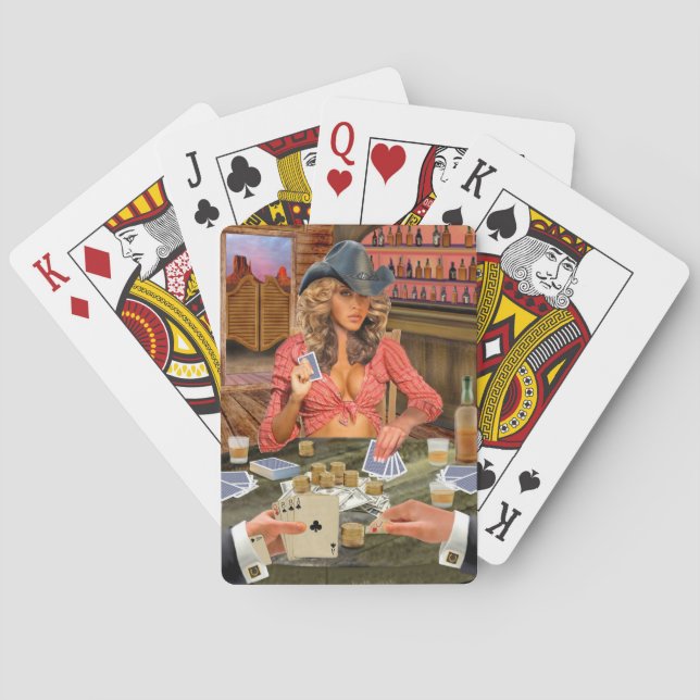 GAMBLIN' COWGIRL PLAYING CARDS (Back)