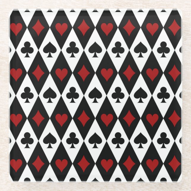 Gambling Blackjack Card Player Casino Las Vegas Glass Coaster (Front)