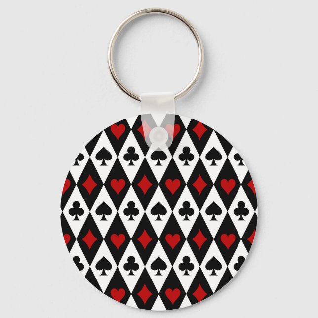 Gambling Blackjack Card Player Casino Las Vegas Key Ring (Front)