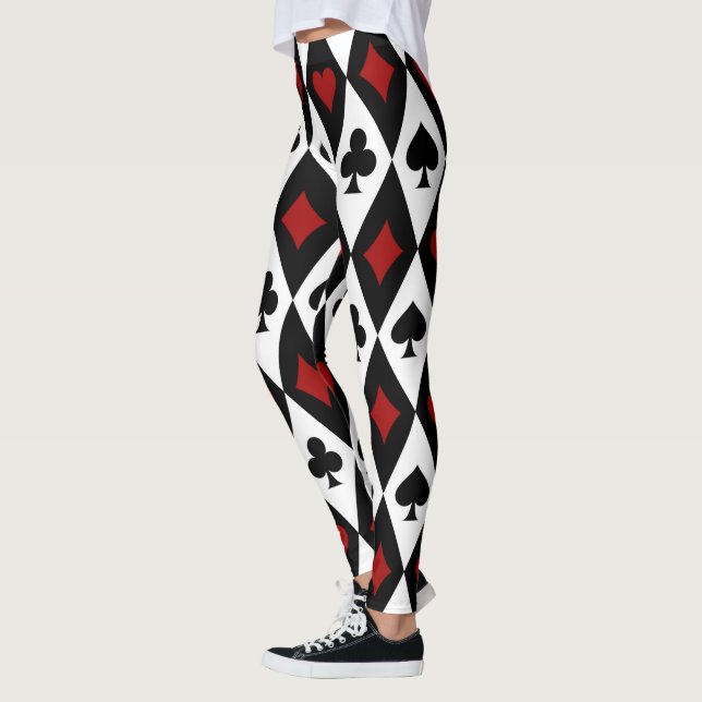 Gambling Blackjack Card Player Casino Las Vegas Leggings (Left)