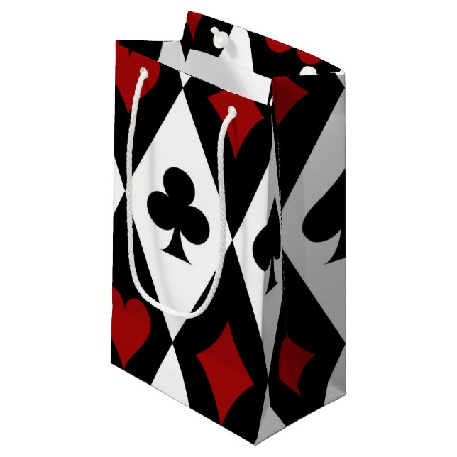 Gambling Blackjack Card Player Casino Las Vegas Small Gift Bag (Front Angled)