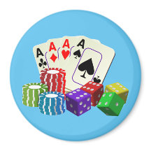 Gambling Casino Dice Poker chips Cards art 