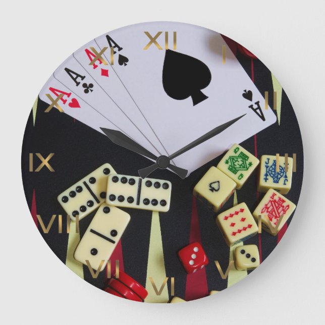 Gambling casino gaming pieces large clock (Front)