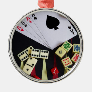 Gambling casino gaming pieces metal tree decoration
