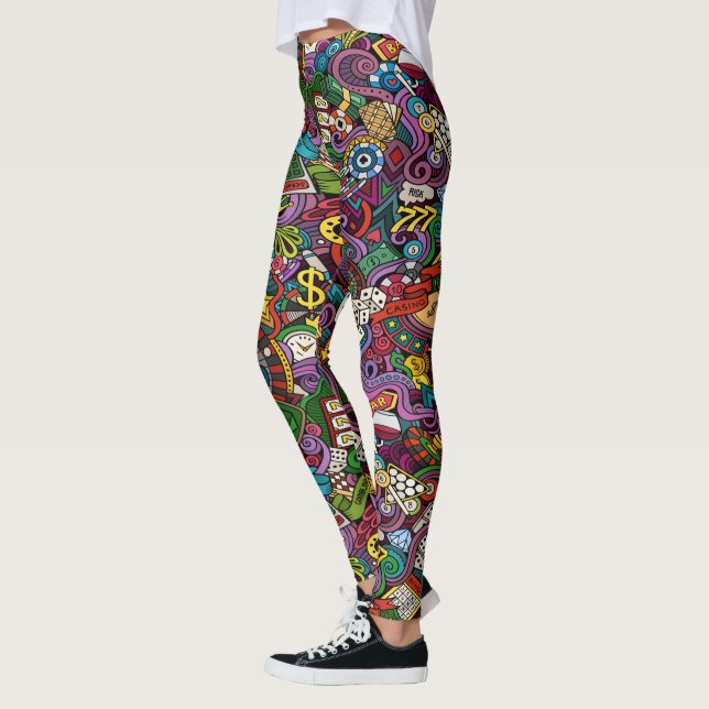 Gambling Casino Pop Fashion Leggings (Left)