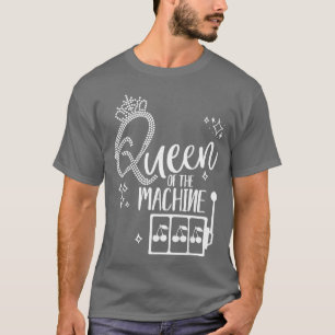Gambling Casino Slot Machine Queen for Women retro T-Shirt