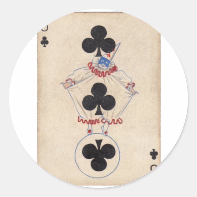 Gambling Clown Classic Round Sticker (Front)