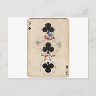 Gambling Clown Postcard