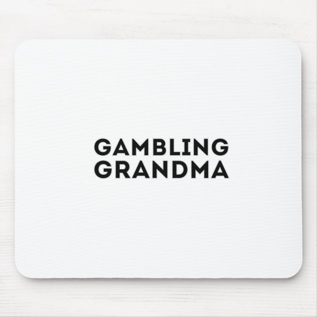 Gambling Grandma Mouse Mat (Front)