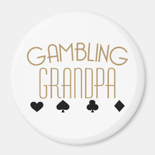 Gambling Grandpa Magnet
