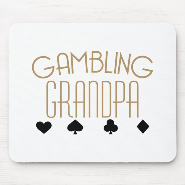 Gambling Grandpa Mouse Mat (Front)