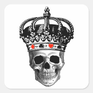 Gambling King Square Sticker