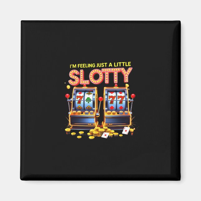 Gambling Lovers Lucky Slot Machine Casino Las Vega Magnet (Front)