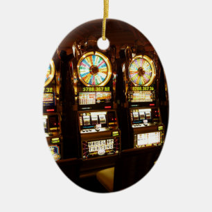 Gambling Machine One Armed Bandit Money Las Vegas Ceramic Tree Decoration