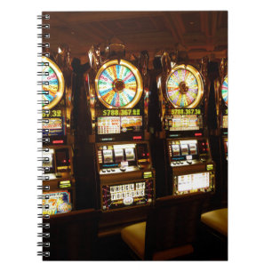 Gambling Machine One Armed Bandit Money Las Vegas Notebook